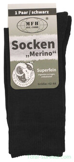 MFH trekking socks, &quot;Merino&quot;, black
