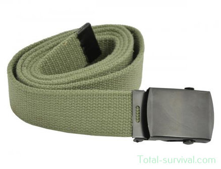 Dutch army tactical belt with buckle 3,2CM, adjustable, OD green