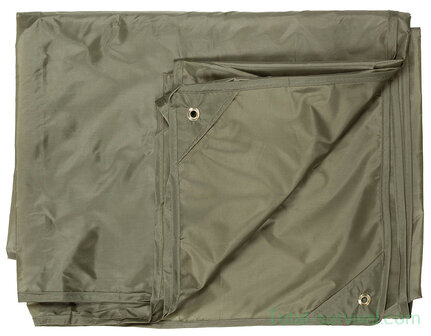 MFH Tarpaulin, 190T polyester, vert olive, yeux en m&eacute;tal, 300 x 400CM