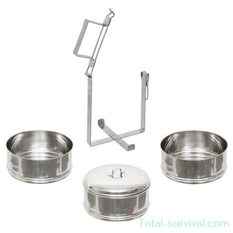 Fox outdoor Food container, 3-parts, stainless steel