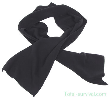 MFH Fleece Scarf, black, 160 x 25 cm