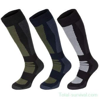 Fox outdoor Thermal Winter socks, &quot;Esercito&quot;, striped, long, 3-pack