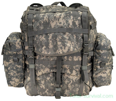 US army Rifleman combat backpack Molle II lightweight 80L, incl. harness  and side pouches, UCP camo