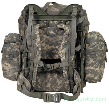 US army Rifleman combat backpack Molle II lightweight 80L, incl. harness  and side pouches, UCP camo