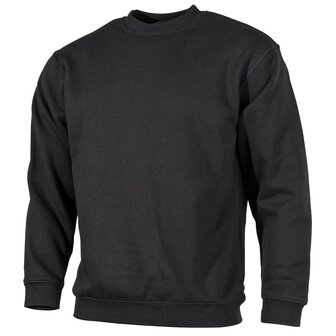 MFH Sweatshirt 340 g/m&sup2; &agrave; col rond, noir