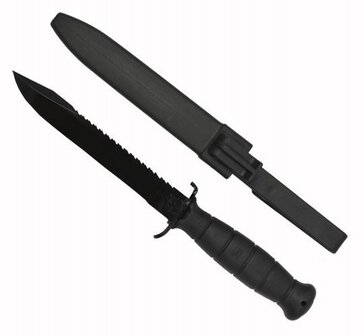 Couteau de terrain Glock Bundesheer FM81 avec lame de scie et &eacute;tui en polym&egrave;re, noir