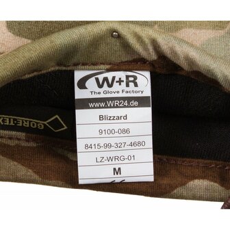 British army mittens cold weather, &quot;W+R Blizzard&quot;, lined, MTP Multicam