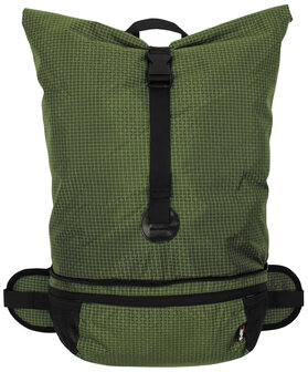 Fox outdoor travel backpack / waist bag foldable, Ripstop nylon, 35L, OD green