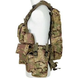 MFH Tactical Lastentrageweste mit diversen Taschen, MTP operation-camo