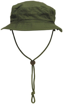 MFH US GI Bush Hat, chin strap, GI Boonie, OD green