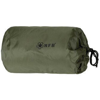 Couverture polaire Fox outdoor avec sac, 200cm x 150cm, vert olive