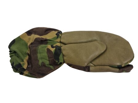 British army mittens Arctic MK4 lined, with leather palm, DPM camo