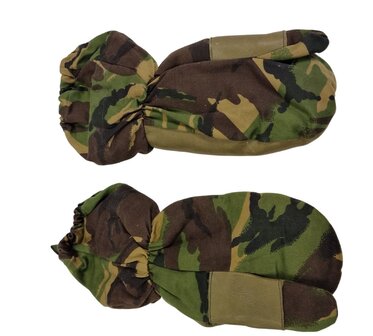 British army mittens Arctic MK4 lined, with leather palm, DPM camo