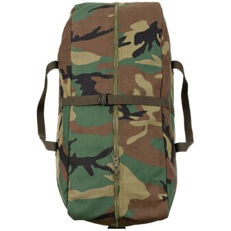 MFH field bag / carry bag with compression strap 55L, woodland camo