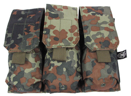 MFH Magazintasche, 3-fach, &quot;MOLLE&quot;, Flecktarn