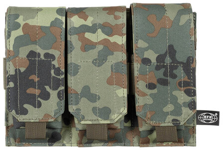 MFH Magazintasche, 3-fach, &quot;MOLLE&quot;, Flecktarn