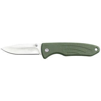 Couteau de poche pliable Fox outdoor, vert olive, avec poign&eacute;e TPR