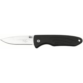 Couteau de poche pliable Fox outdoor noir avec poign&eacute;e TPR