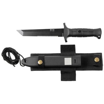 MFH Bundeswehr KM2000 field knife black, multimount sheath