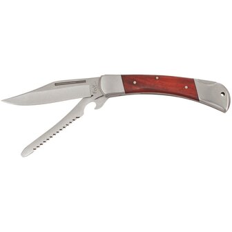 Couteau de poche Fox outdoor Hunter avec scie et manche en bois