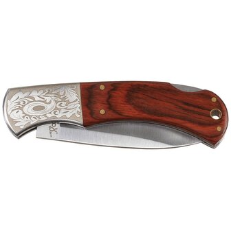Fox Outdoor-J&auml;ger-Taschenmesser mit Holzgriff