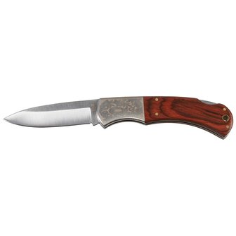 Fox outdoor hunters pocket knife with wooden handle