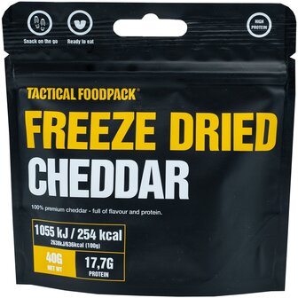 Tactical Foodpack Cheddar Snacks Lyophilis&eacute;s 40g