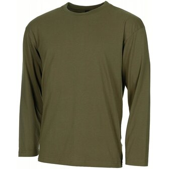 Chemise &agrave; manches longues MFH US, classic army, vert olive