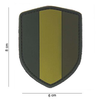 101 INC 3D PVC patch shield &quot; Belgium &quot; groen