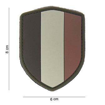 101 INC 3D PVC patch shield &quot; Belgium &quot; desert
