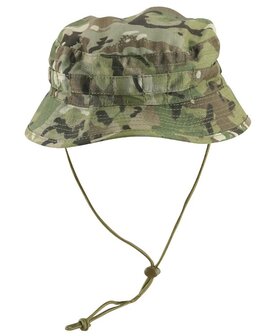 Kombat tactical British Bush Hat, chin strap, SF Boonie, Rip Stop, BTP multicam