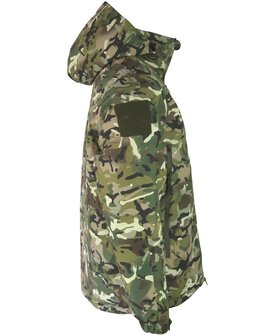 Kombat tactical Delta SF Soft Shell fleece jas, Kom-Tex 3-laminaat, winddicht, BTP multicam