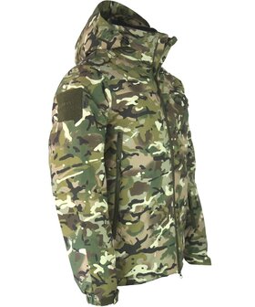 Kombat tactical Delta SF Soft Shell fleece jas, Kom-Tex 3-laminaat, winddicht, BTP multicam