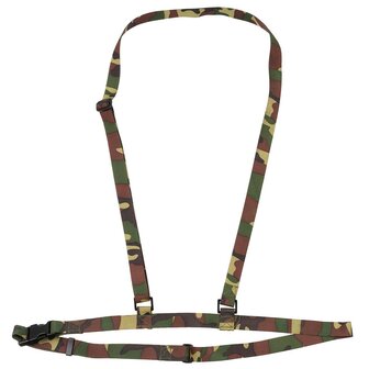 Dutch army nylon carrying belt, adjustable, woodland DPM