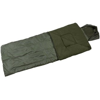 MFH pilot sleeping bag, 2-layer filling, OD green