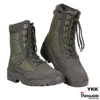 Fostex Sniper Boots hoch mit YKK-Rei&szlig;verschluss, Cordura, 3M Thinsulate-Futter, oliv gr&uuml;n