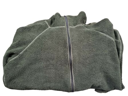 Dutch army cold weather fleece liner jacket, fire retardant, OD green