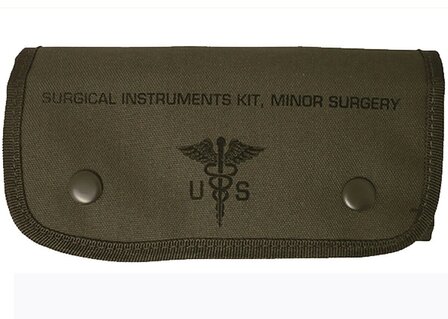 Mil-Tec US Kit chirurgical 12 pi&egrave;ces avec sac, vert olive