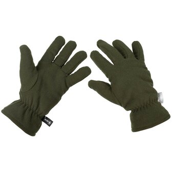 MFH Fleece Gloves, OD green, 3M&trade; Thinsulate&trade; Insulation