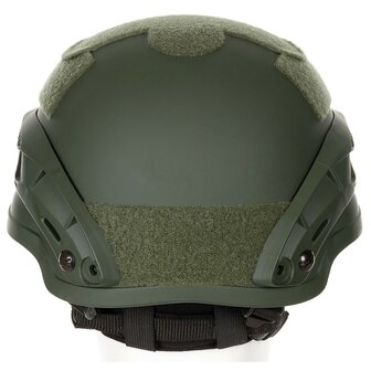 MFH US MICH 2002 airsoft helmet with rails, ABS, OD green