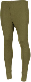 Pantalon cale&ccedil;on long britannique Base Layer, homme, Aircrew light-oliv, ignifuge, vert olive