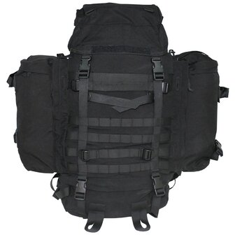 Niederl&auml;ndische Armee Alpine Sting Feldrucksack 80L mit Seitentaschen und Daypack-Tr&auml;gern, schwarz