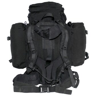 Niederl&auml;ndische Armee Alpine Sting Feldrucksack 80L mit Seitentaschen und Daypack-Tr&auml;gern, schwarz