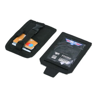 TF-2215 Porte-cartes de visite avec fixation velcro / sangle, noir
