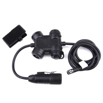 Z-Tactical Z130 Zsilynx Topcom / Nato jack PTT headset adapter 1-pens aansluiting