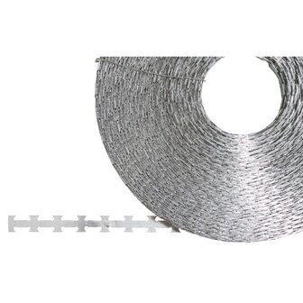 Rouleau de fil de fer barbel&eacute; MFH, m&eacute;tal galvanis&eacute;, 120 m&egrave;tres