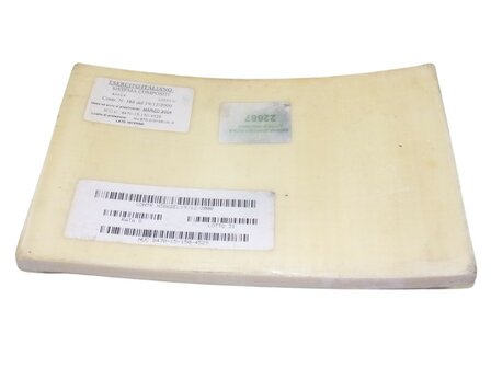 Italienische Kevlar K&ouml;rperschutzplatte aus Verbundwerkstoff gew&ouml;lbt Level 3 NIJ STD 0101.03, 25 x 15 CM
