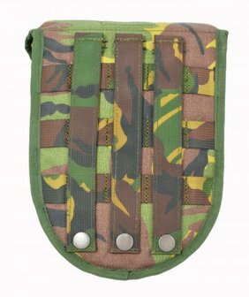Niederl&auml;ndische Armee Klappspaten / Feldschaufel 3-teilig gro&szlig; mit Molle Tasche, woodland DPM