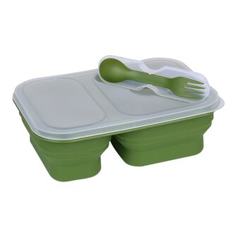 Fosco Lunchbox opvouwbaar 600 ml, groen, met deksel