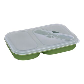 Fosco bo&icirc;te &agrave; lunch pliable 600 ml, verte, avec couvercle